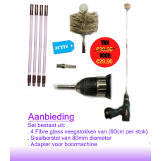 Fibre glass veegset aanbieding